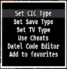 ROM advanced options menu ROM advanced options menu